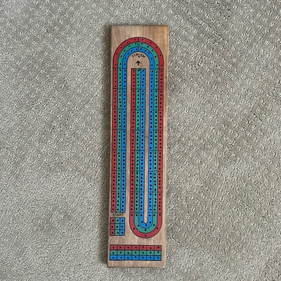 Vintage wooden cribbage board - Picture 1 of 3